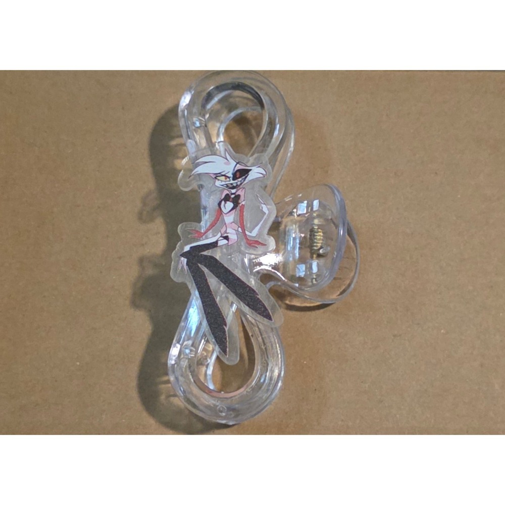 Angel Dust Hair Claw Clip Hazbin Hotel Fan Made New - Picture 1 of 11